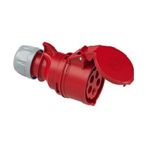 เต้ารับต่อกลางทางชนิดกันฝุ่น PCE No.225-6 Plug-Connector Body 32A 400V 5 legs (Red)