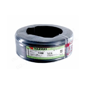 สายไฟ THAI YAZAKI Cable wire : THW , 1 x 25 sqmm. สีดำ (100 เมตร/ม้วน)