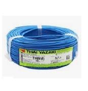 สายไฟ THAI YAZAKI Cable wire :VSF/THW(F) , 1 x 1 sqmm. สีน้ำเงิน (100เมตร/ม้วน)