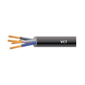 สายไฟกลมดำ THAI YAZAKI Wire Cable : VCT , 3 x 4 sqmm.