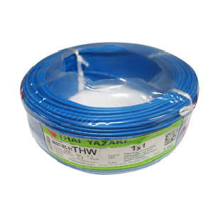 สายไฟ THAI YAZAKI Cable wire : THW Blue , 1 x 1.0 sqmm. (100MT/EA)