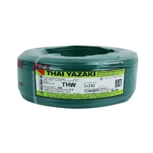 สายไฟ THAI YAZAKI Cable wire : THW Green , 1 x 1.5 sqmm. (100MT/EA)