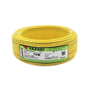 สายไฟ THAI YAZAKI Cable wire : THW Yellow , 1 x 1.5 sqmm. (100MT/EA)