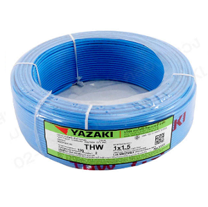 สายไฟ THAI YAZAKI Cable wire : THW Blue , 1 x 1.5 sqmm. (100MT/EA)