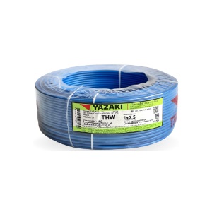 สายไฟ THAI YAZAKI Cable wire : THW Blue , 1 x 1.5 sqmm. (100MT/EA)