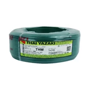 สายไฟ THAI YAZAKI Cable wire : THW Green , 1 x 2.5 sqmm. (100MT/EA)