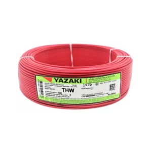 สายไฟ THAI YAZAKI Cable wire : THW Red , 1 x 10 sqmm. (100MT/EA)