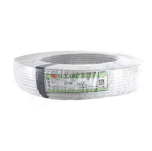 สายไฟ THAI YAZAKI Cable wire : THW White , 1 x 1 sqmm. (100 MT/EA)