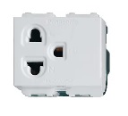 เต้ารับเสียบขากลมแบนพร้อมกราวด์ PANASONIC NO.WEG1191K Universal Receptacle ,16A 250V