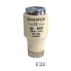 ลูกฟิวส์ D BOGENFUSE NO.E33 Diazed Fuse : 50A , 500V / (27x50mm.)