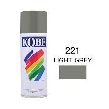 สีสเปรย์ KOBE No.221 Spray paint : LIGHT GREY , 400cc