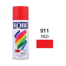 สีสเปรย์ KOBE No.911 Spray paint : RED , 400cc