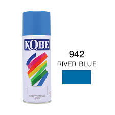 สีสเปรย์ KOBE No.942 Spray paint : RIVER BLUE , 400cc