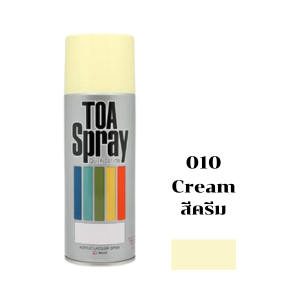 สีสเปรย์ TOA No.010 Spray paint : CREAM , 400cc