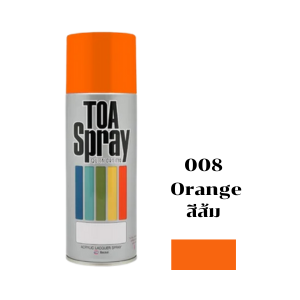 สีสเปรย์ TOA No.008 Spray paint , ORANGE  , 400cc