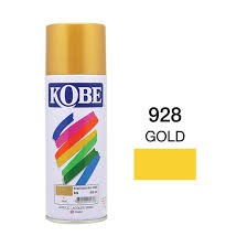 สีสเปรย์ KOBE No.928 Spray paint : GOLD , 400cc