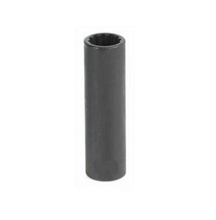 WRIGHT-TOOL NO.32606 1/4&quot;Dr. Deep Socket Chrome Black Industrial Finish Size 3/16&quot; 12P