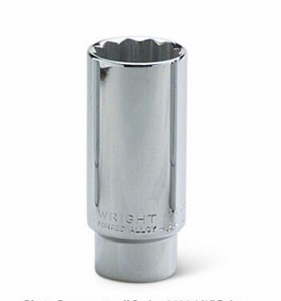 WRIGHT-TOOL NO.4624 1/2&quot;Dr. Deep Socket Size 3/4&quot; 12P