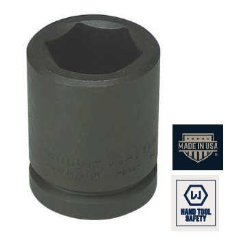 WRIGHT-TOOL NO.68-35MM 3/4&quot;Dr. Standard Metric Impact Socket 6P , 35mm.