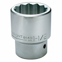 WRIGHT-TOOL NO.8168 1&quot;Dr. Standard Sockets Size 2.1/8&quot; 12P