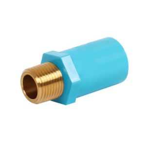 ข้อต่อเกลียวนอกทองเหลือง PVC ท่อน้ำไทย TS VALVE SOCKET WITH BRONZE THREAD , 1/2&quot; (BLUE)