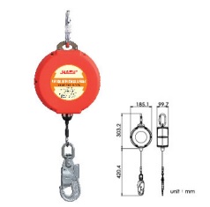 อุปกรณ์ดึงกันตก HARU No.HB-10 Retractable Lifeline Max stop distance 1.5 mt Wire breaking 1250 kg up , 4mm x 10 mt