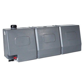 ถังพลาสติกแบบมีก๊อก IRONMAN NO.IWT006 50L Tapered Tank with Tap and Barbed Outlet - (1050 x 200 x 390mm*)