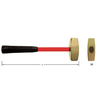 CARLTSO NO.EX109U-0175 Hammer Double Face Machinist (Non-Sparking Tools) BE-CU 800g