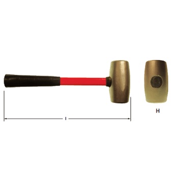 CARLTSO NO.EX110U-0200A Mallet Hammer (Non-Sparking Tools)  , 900 g