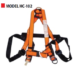 เข็มขัดรัดแบบเต็มตัว HARU No.Model TH-102 Safety Harness for working limit 100 kg. (Standard D-Ring on waist for snap hook)