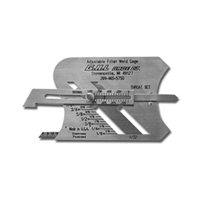 เกจวัดรอยเชื่อม G.A.L. No.Cat#3 Adjustable Fillet Weld Gauge Patented (Imperial)