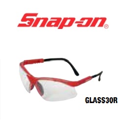 SNAP-ON No.GLASS30R Safety Glasses/Glass 30 series (Lens Clear , Frame Red)