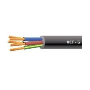 สายไฟกลมดำ THAI YAZAKI Wire Cable : VCT-GRD , 4C x 4 sqmm.