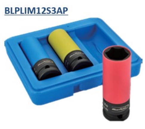 ลูกบ๊อกซ์ถอดล้อ BLUE-POINT No.BLPLIM12S3AP  Impact Socket Set Plastic Lug , 1/2&quot;  (3pcs/ea)