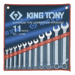 ชุดประแจแหวนข้างปากตาย KING TONY NO.1211SR Set Combination Wrenches , 1/4&quot; - 1&quot; (11pcs/set)