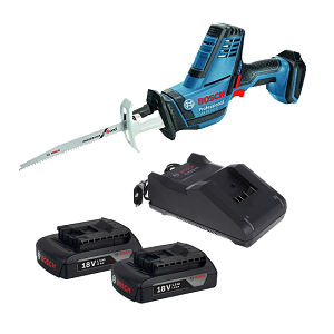 เครื่องเลื่อยแบตเตอรี่ไร้สาย BOSCH NO.GSA 18V-32EC-KIT Brushless Cordless Reciprocating Saw (Charger GAL1880CV , 2 Battery GBA18v4.0Ah)