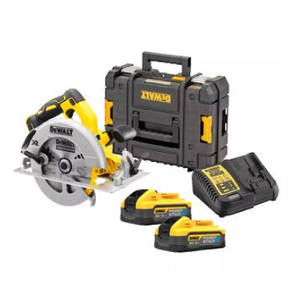 ชุดเครื่องเลื่อยไร้สาย DEWALT No.DCS570N-P2 Cordless Circular Saw with Brake 7.1/4&quot; ,18v  (Charger , 2xBattery 4.0Ah)