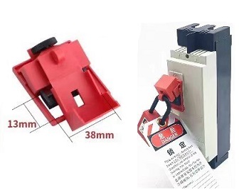 อุปกรณ์ล็อกเมนเบรคเกอร์ ( M02 ) Clamp-On Safety Lockout Main circuit breaker , 13 X 38 mm.