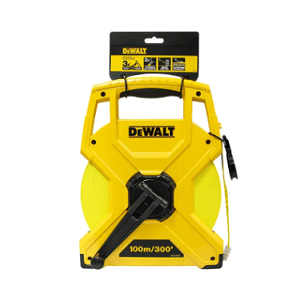 เทปวัดสายไฟเบอร์ DEWALT No.DWHT34067 Fiberglass LongTape Rule ,100m. (300ft.)