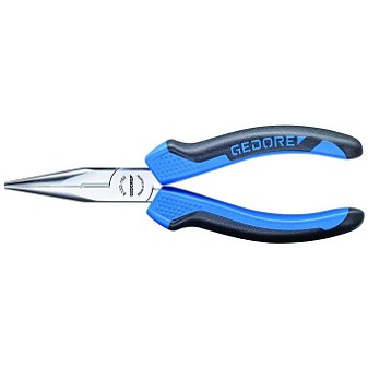 GEDORE No.6718860 Telephone plier with cutting edge, serrated, straight pattern , 140 mm.