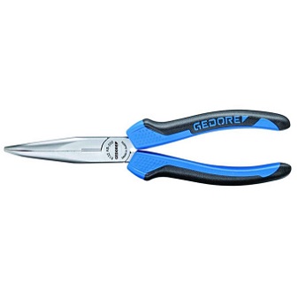 GEDORE No.6720920 Telephone Plier With Cutting Edge , Serrated , Angled Pattern , 160 mm.