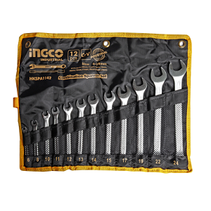 ชุดประแจแหวนข้างปากตาย INGCO No.HKSPA1142 Combination Spanner Set , 6-24mm. (12pcs/ea)