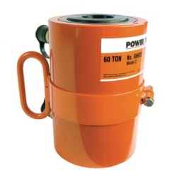 POWER TEAM No.RHA604D Double Acting Center Hole Cylinders , (Push 60/Pull 25) TON