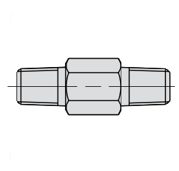 POWER TEAM No.9683 Male Connector, 2-1/4&quot; Long, 3/8&quot; NPTF Male