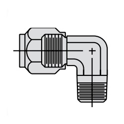 POWER TEAM No.9693 90 Degree Elbow with 3/8&quot; Tube x 3/8&quot; NPTF Male