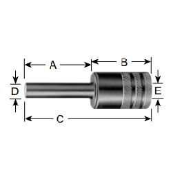 POWER TEAM No.34511 Pushing Adapter for CC10 or CC25 Hydraulic C-Clamps, 25 Ton Capacity, 5.875&quot; Length, 1&quot; Nose