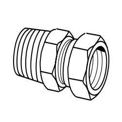 POWER TEAM No.26072 Swivel Adapter. 3/4&quot; NPSM female x 1/2&quot;  NPTF male. Wt., 0.4 lb.