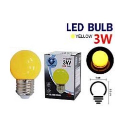 หลอดปิงปอง IWACHI LED IWC-Bulb E27 : Yellow , 3W (6.5x4cm.)