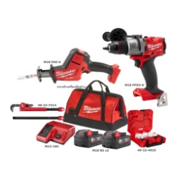 ชุดคอมโบสำหรับช่างประปา MILWAUKEE No.M18 FPP2S3-502B SA Combo Set for plumber