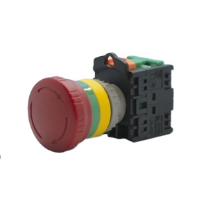 สวิตซ์กดล็อกหัวเห็ดTEND No.TN2BK-1AB Push Button Switch , 22/25mm.